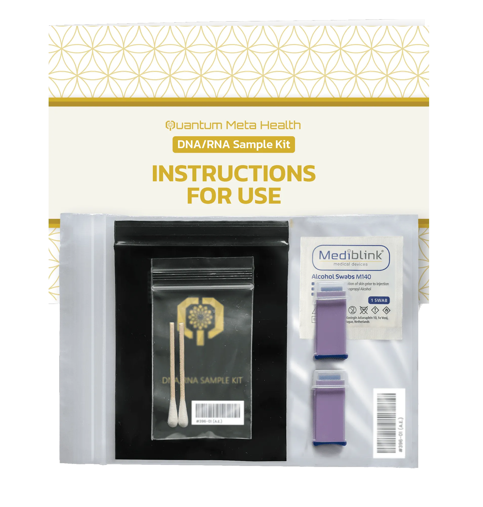 DNA/RNA Sample Kit product booklet and collection materials