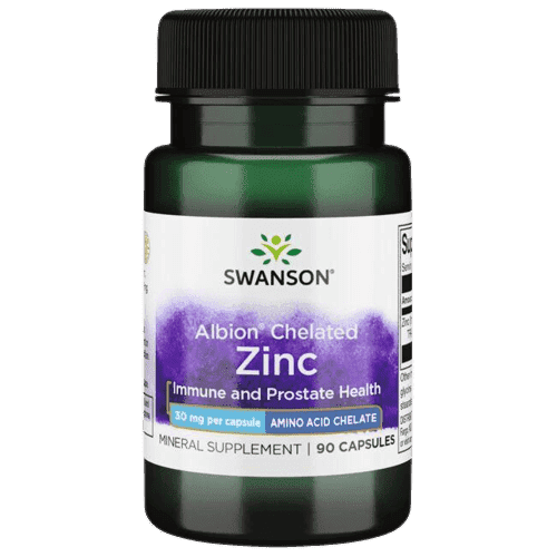 Zinc Albion Chelated — 30 mg, 90 Capsules