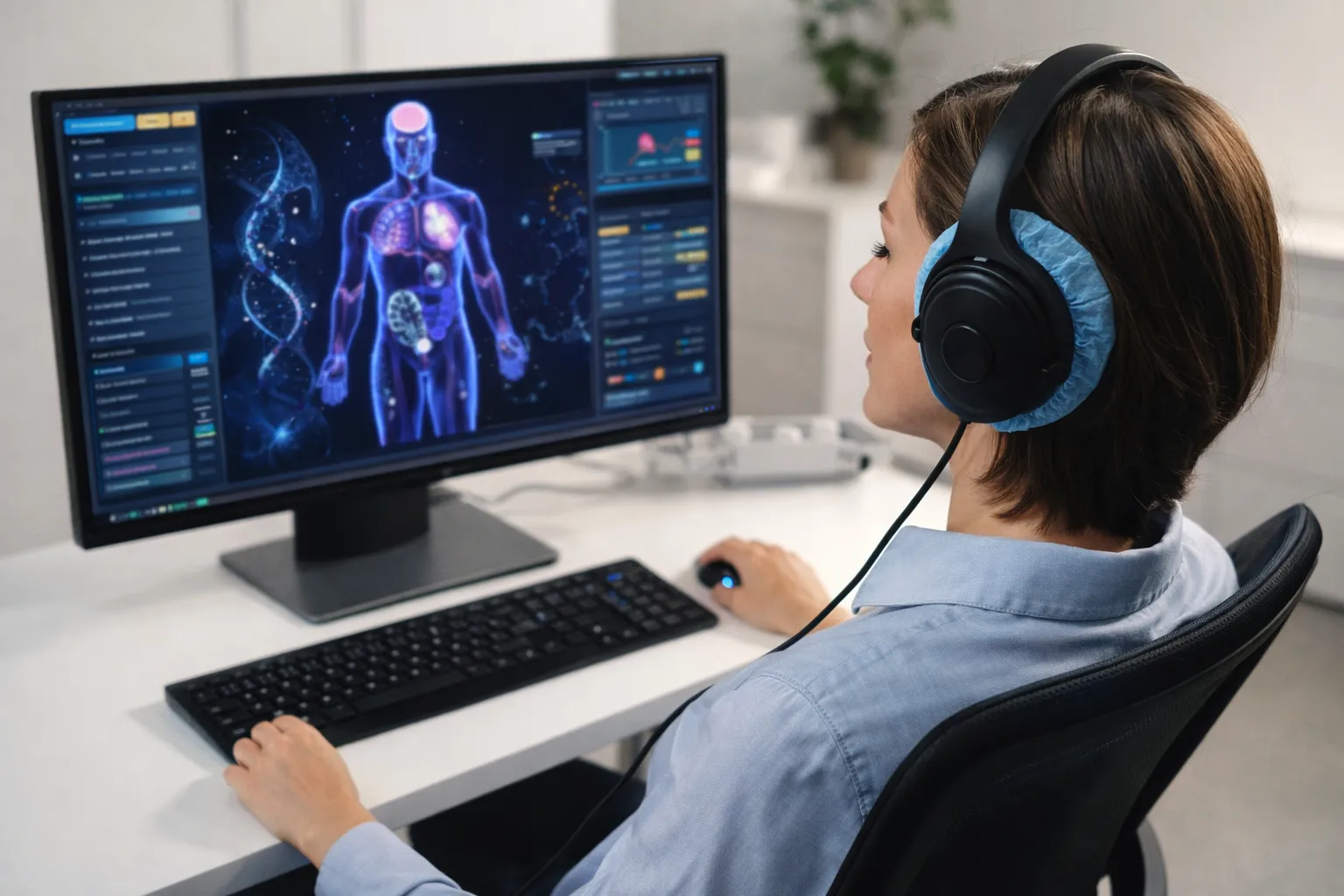 Quantum Meta Health remote scan with bioinductor headphones